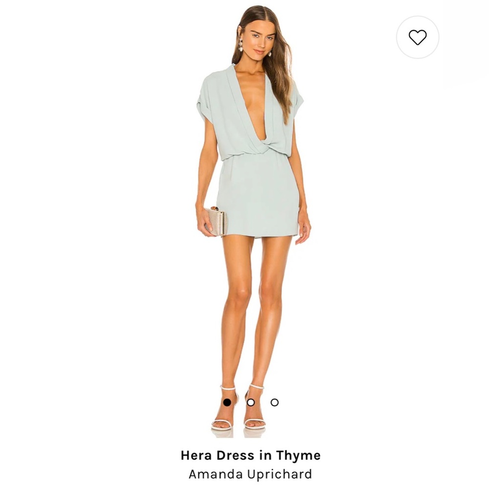 Amanda Uprichard Hera Dress - Color Thyme - Mint Blue - Size S - Small